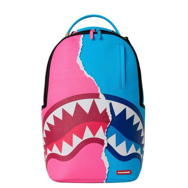 Sprayground Shark Central Cotton Candy zaino rosa e azzurro
