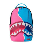 Sprayground Shark Central Cotton Candy zaino rosa e azzurro