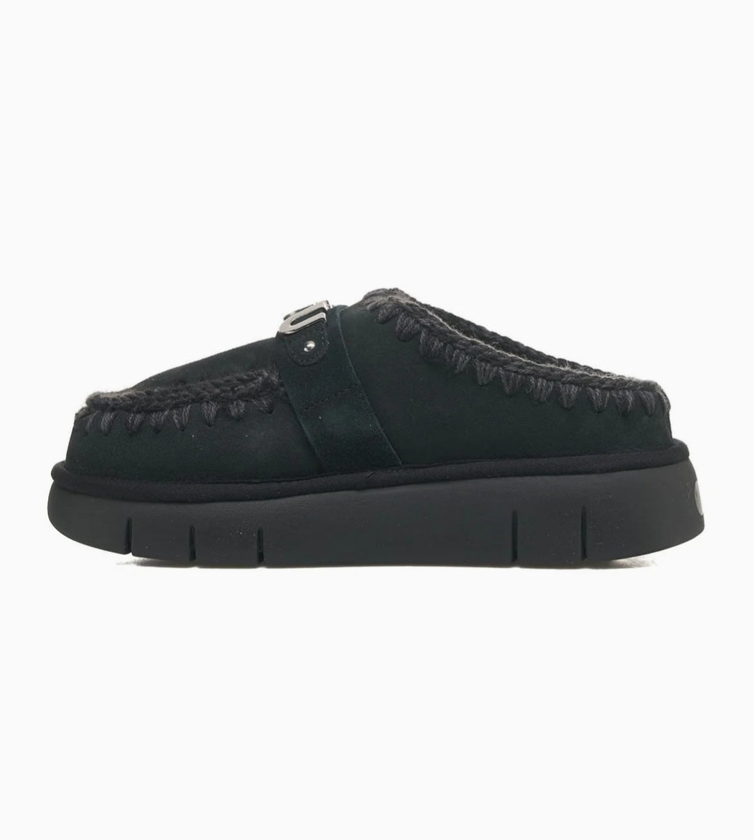 MOU Sabot Bounce nero con logo in metallo FW531001ABKBK-