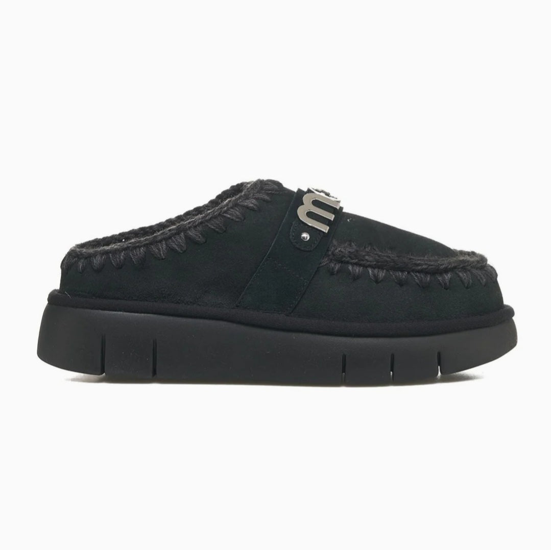 MOU Sabot Bounce nero con logo in metallo FW531001ABKBK-