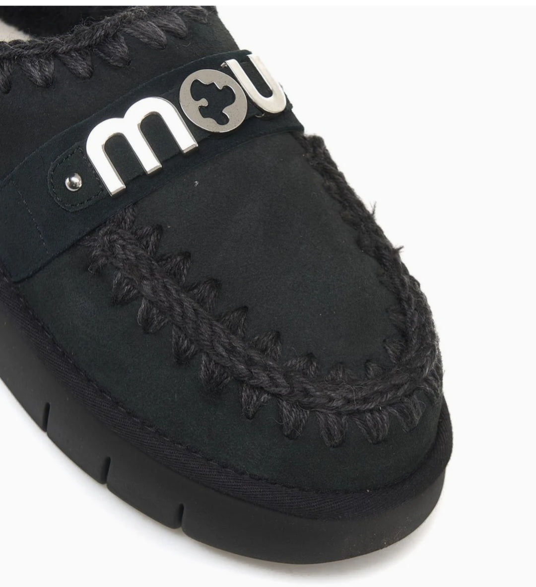 MOU Sabot Bounce nero con logo in metallo FW531001ABKBK-