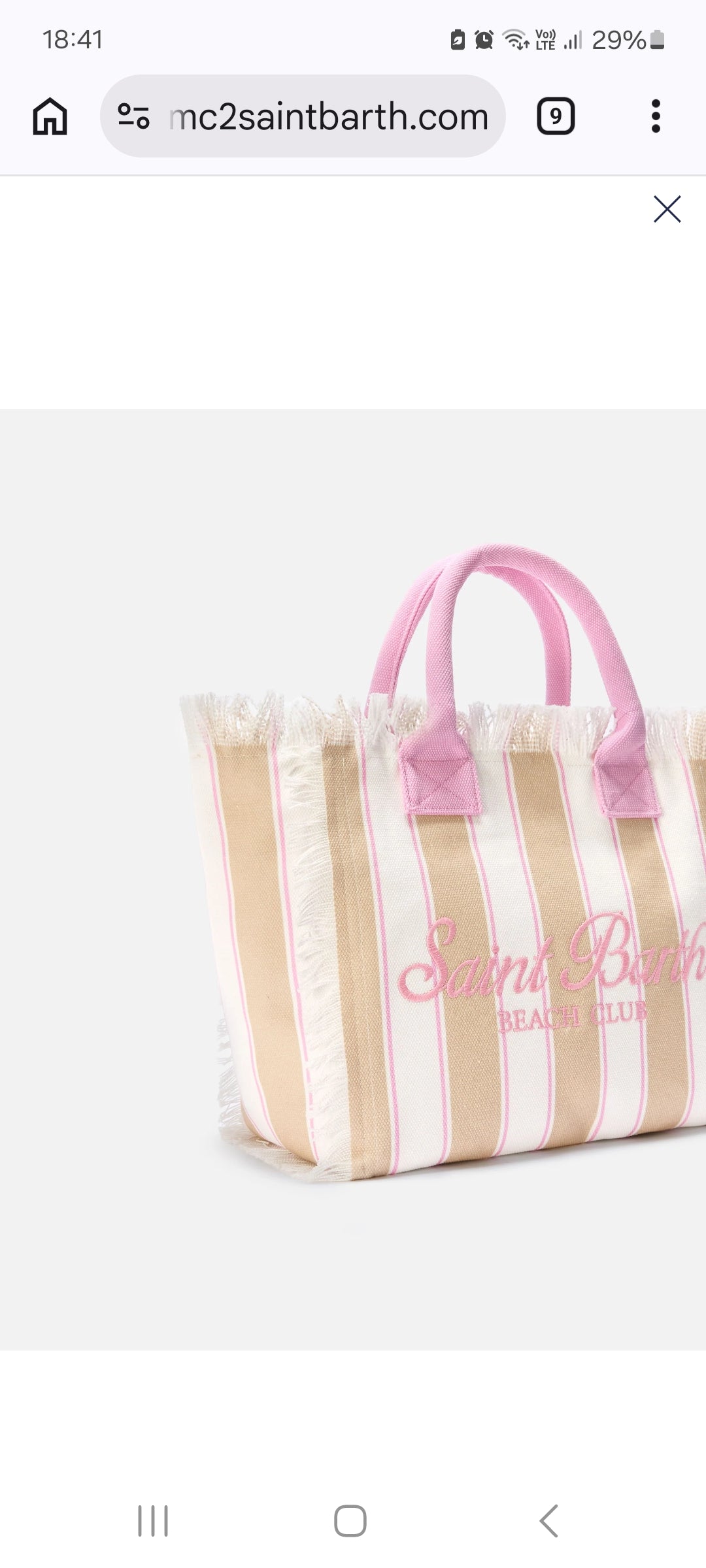 Saint Barth Vanity Bag Canvas Stripes 001 02596L